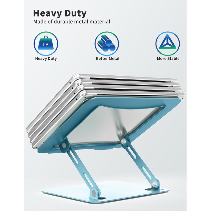 Soundance Adjustable Laptop Stand - Portable Ergonomic Laptop Riser for 10.6
