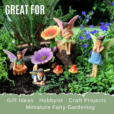 PRETMANN's Garden Fairies – 7-piece set of little fairies and accessories – Colorful supplies