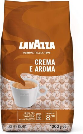 Кава в зернах Lavazza Caffè Crema Dolce, Арабіка та Робуста, середній обсмал, інтенсивність 5/10, 1 кг
