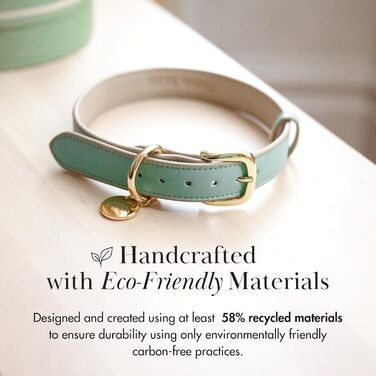 Нашийник для собак Nina Woof Milan з веганської шкіри, м'який, регульований, з крокодиловим тисненням, розмір M (38–48 см)