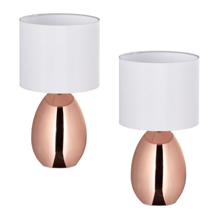 Relaxdays Bedside Lamp 2-Piece Set