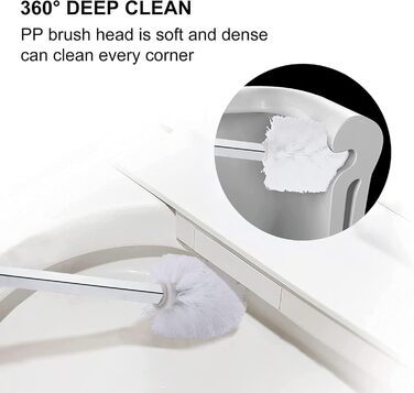 Набір для туалету Klobürste: щітка для унітазу та тримач на стіну, хром, нержавіюча сталь