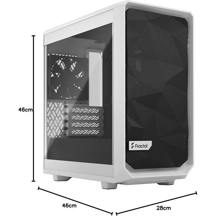 Корпус Fractal Design Meshify 2 Mini White TG Clear Tint - міні-корпус з прозорим склом
