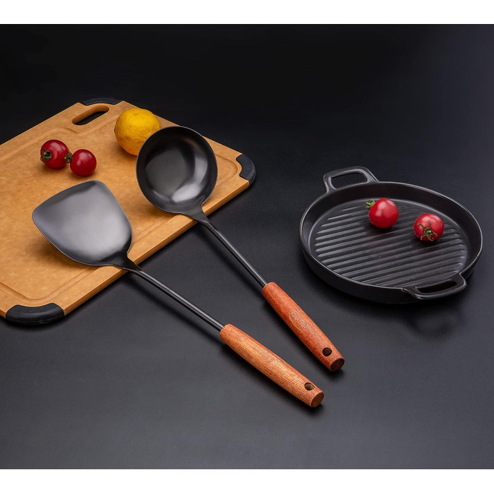 Набір кухонного силікону Kellet: лопатка-ложка з нержавіючої сталі 304, 36.2-38.1 см