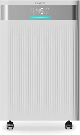 Зволожувач повітря Venta AD100 з іонізатором, 20л/добу, бак 4,5л, для приміщень до 40м²/100м³, автоматичне керування, режим сушіння білизни, R290, білий