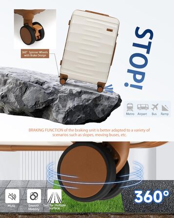 Набір валіз Sea Choice 5 в 1: ABS, Trolley, Gepäckset, велика місткість, ручна поклажа з TSA-замком, 1 сумка, 1 косметичка, колір: Matcha Grün