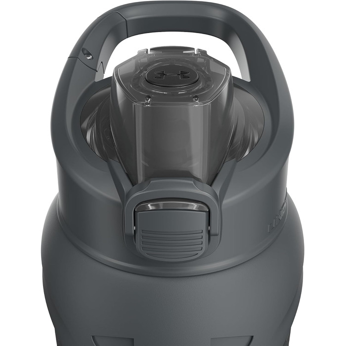 Under Armour Stainless Steel Water Bottle, Insulated, Carabiner Clip, Leakproof, for Kids and Adults, All Sports, Gym, 680 ml (710 ml, Slate Gray)