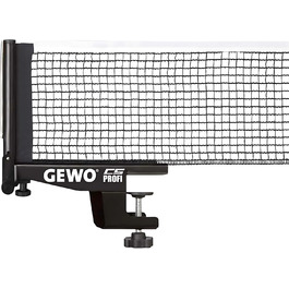 GEWO Professional Table Tennis Net - Durable Metal Table Tennis Net with Adjustable Height - Black, 183cm
