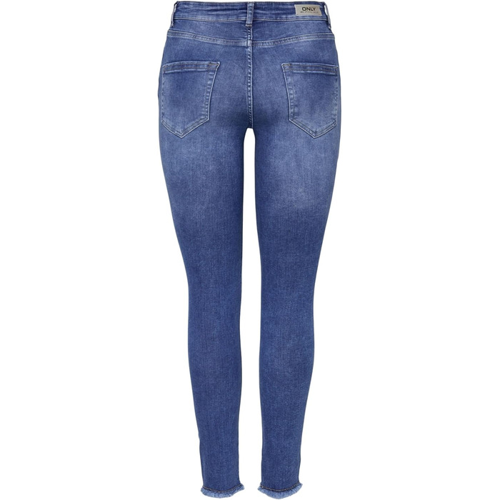 Джинси скінні жіночі ONLY BLUSH середньої посадки, синій денім, розмір XL/34L
