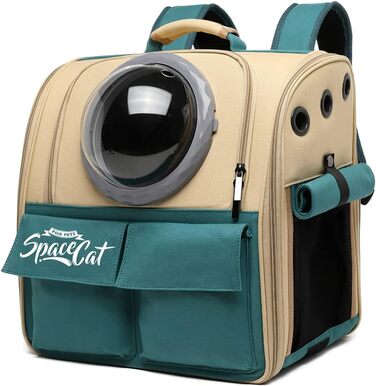 Рюкзак-переноска для котів Galatée, рюкзак для тварин, рюкзак-кокони, рюкзак-шар для домашніх тварин з вентиляцією, рюкзак для собак та котів, для маленьких собак (Хакі)