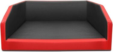 Преміум ліжко для собак Mayaadi-Home - 100 x 70 x 38 см | З захисною накидкою, з штучної шкіри | Автомобільне ліжко для собак, ліжко в багажник | Чорно-біле Travel Duo, розмір M