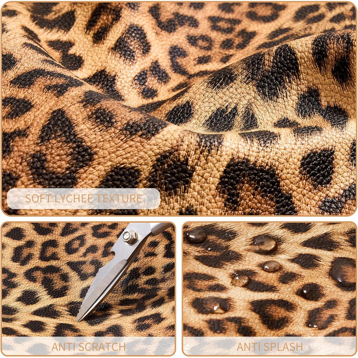 Сумка жіноча KALIDI шопер велика зі шкірозамінника (PU) з блискавкою для роботи, покупок, школи - Леопард