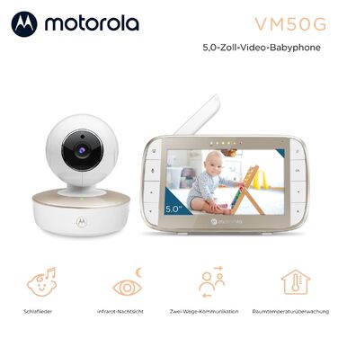 Дитячий відеоняня Motorola VM483 з камерою, інфрачервоним підсвічуванням та функцією двостороннього зв'язку