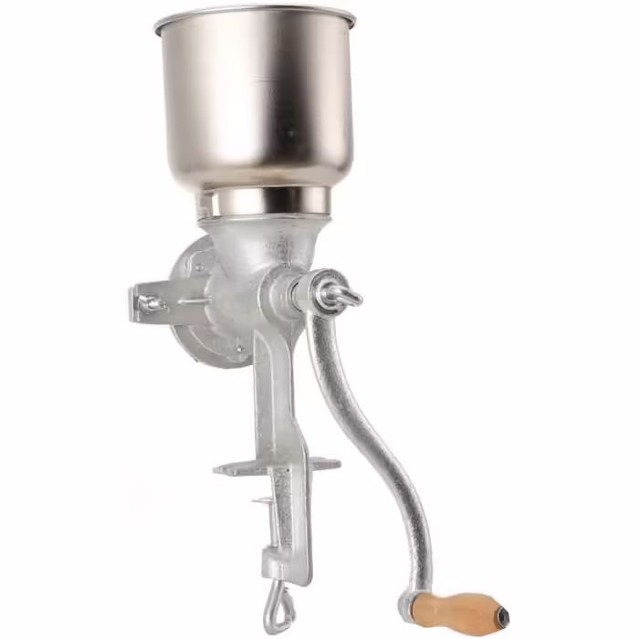 TABODD 500ML Manual Grain Grinder Mill, Adjustable Clamp Mill Corn Grain Mill Cast with 13cm & 4cm Hopper Stainless Steel Grinder Manual Grain Mill for Corn, Coffee Beans, Wheat, Nuts, Herbs
