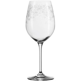 Leonardo Chateau White Wine Glasses, Set of 6, Dishwasher-Safe Wine Glasses, Wine Goblet with Drawn Stem, Engraved Wine Glass, 410 ml, 035301