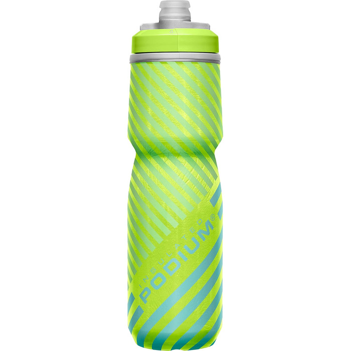 Спортивна пляшка для води CAMELBAK Podium Chill 710 мл, ізоляційна, для бігу, велоспорту та туризму, смугаста лайм/синя