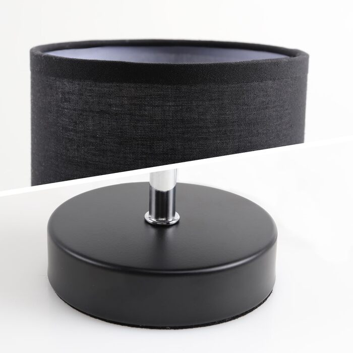 Настільна лампа чорного кольору 2 шт. з LED-лампочками 6W, патрон E27, вимикач на кабелі, 3 колірні температури (3000K/4000K/6500K) з функцією пам'яті, сучасна LED-лампа для спальні/вітальні, 2 лампочки в комплекті