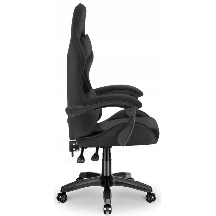 Ігрове офісне крісло HELL'S CHAIR Rainbow Black, обертове, тканина