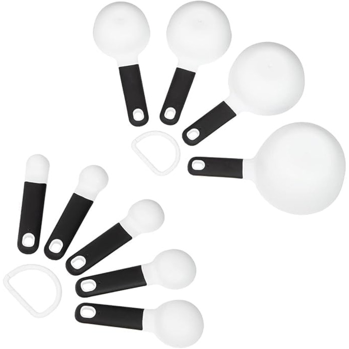 Набір мірних ложок і чаш KitchenAid, 9 предметів, білий