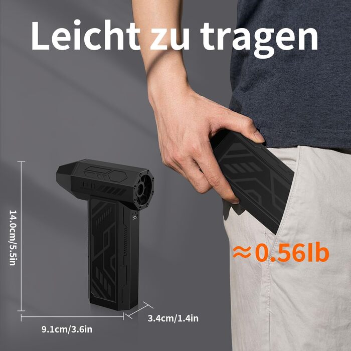 Електричний пилодув 4-х ступінчастий, 110000 об/хв, USB-C, бездротовий, міні-пилодув для ПК, ноутбука, електроніки, клавіатури, дивана, авто (WT009-Ultra)