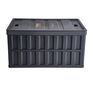 VEVOR 3-Piece Set 65L Professional Folding Box made of PP, Transport Box with Lid, Foldable Storage Box with Handle, Stackable Crates, Storage Box, Folding Boxes, Stackable Boxes for Storage & Transport