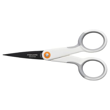 Універсальні ножиці Fiskars з антипригарним покриттям Titan, 21 см, нержавіюча сталь, біло-помаранчеві (1004721)