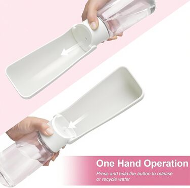 Складана пляшка для води для собак Canareen - портативна пляшка для тварин 550 мл для прогулянок, подорожей та активного відпочинку