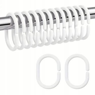 Сучасна текстильна штора для ванни, сіра, 180x200 см, з кільцями