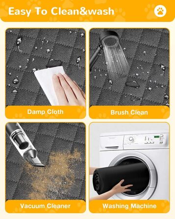 Захист для багажника автомобіля для собак: водонепроникний та стійкий до подряпин килимок з захистом бокових панелей та краю багажника. Легкий у догляді та міцний, чорний.