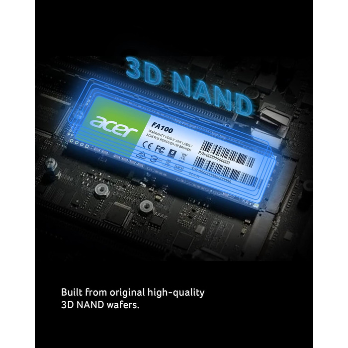 SSD Acer FA100 512GB PCIe 3.0 NVMe - Швидкий накопичувач для ПК та ноутбука