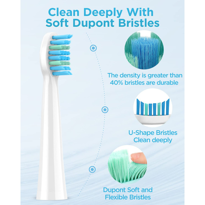 Електрична зубна щітка Sonic Snow з 8 насадками: для дорослих та дітей, 5 режимів, IPX7, 120 днів роботи, чорний матовий