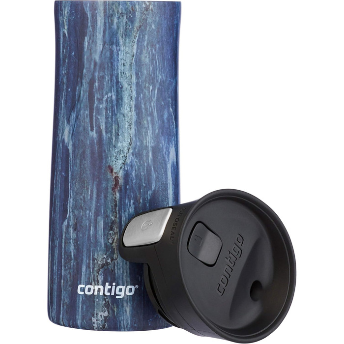 Термокружка Contigo Pinnacle Autoseal, 420 мл, нержавіюча сталь, з функцією Autoseal, для кави з собою, BPA-free, Blueslate
