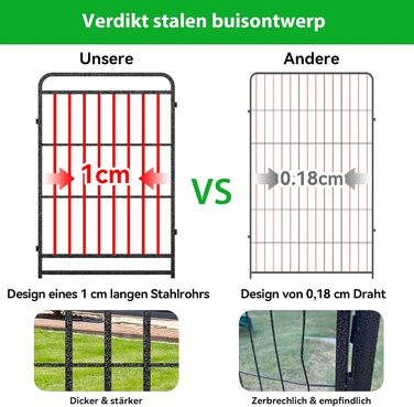 Вольєр для цуценят 544см, 80см висотою, 8-секційний розкладний вольєр для тварин з дверима, вольєр для собак, переносний загін для собак, котів, кроликів та саду, збірка без інструментів (8 секцій - 100см висотою)