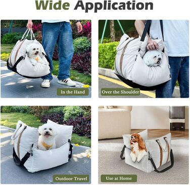 Автомобільний лежак для собак Pawaboo, сірий, до 11 кг, водонепроникний, з кріпленнями та шлейкою