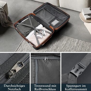 Набір валіз Joyway 5шт з ABS пластику, розширюваний, з TSA-замком. Чорний колір. Включає: валізу-троль, сумку-рюкзак та косметичку.