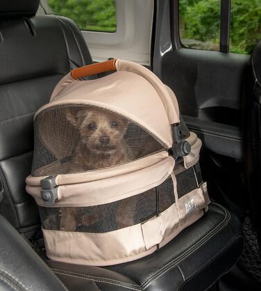 Переноска для собак та котів Pet Gear View 360 Ultra Light 15 дюймів (Sand) - безпечна автопереноска
