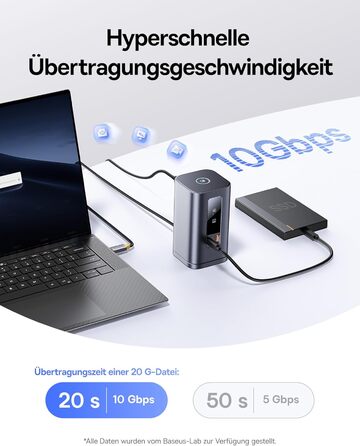 Базаус Док-станція USB-C 12-в-1 для ноутбуків Dell/HP/Lenovo/Asus/Acer/Mac, 2 монітори 4K HDMI, 10Gbps USB-C/A, 100W PD, Gigabit Ethernet
