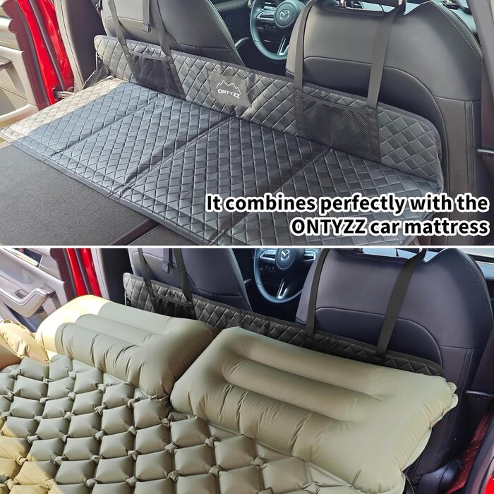 Автоматизована повітряна матрац для авто SUV, 2 особи, для кемпінгу та подорожей, самонадувна, з насосом та подушками, 183*13*7 см, чорний