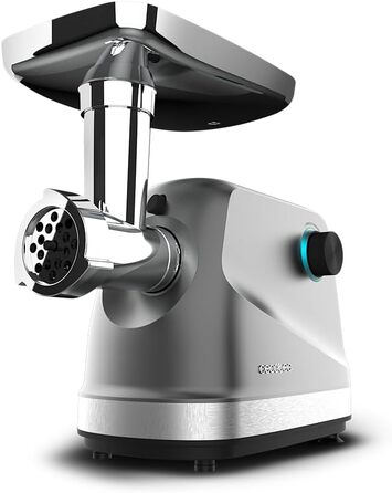 Електрична м'ясоподрібнювач Cecotec 1360 W з нержавіючою сталею, 3 ножі та 3 диски для фаршу, 3/5/7 мм