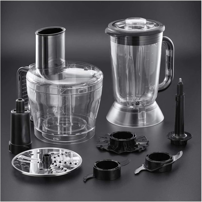 Russell Hobbs Food Processor Multi [Standmixer/Mixer/Chopper/Shredder/Grater/Whisk] Desire Red (Mixing, Chopping & Shredding etc., Dishwasher-safe accessories, 600W) 24730-56