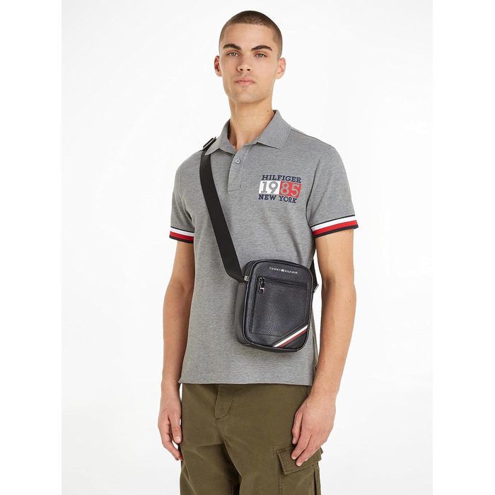 Чоловіча сумка-месенджер Tommy Hilfiger Central Reporter, середнього розміру, чорна