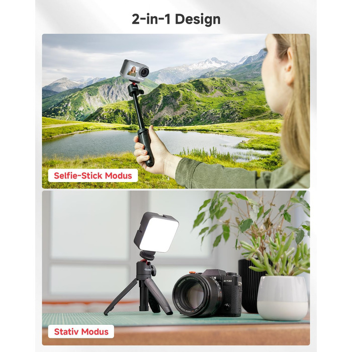 Штатив для смартфона Rollei з автоматичним відстеженням обличчя та вбудованим акумулятором для TikTok Live Streaming (міні-штатив)