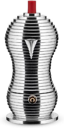 Еспресо-машина Alessi Pulcina MDL02/6 - 6 чашок, литий алюміній, червона