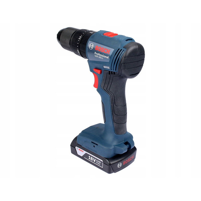 Дриль-викрутка Bosch GSB 185-LI 18V з ударом, 2 акумулятори по 2Аг та зарядний пристрій, комплект