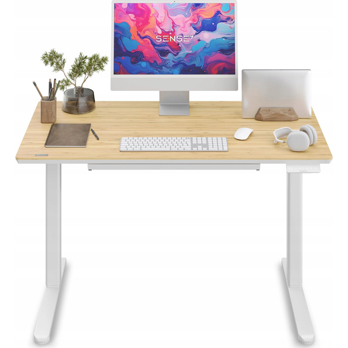 Прямокутний письмовий стіл Sense7, 120 x 60 x 118 см, білий