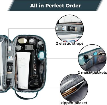 Чоловіча дорожня косметичка ECOHUB, водонепроникна, з відділенням для сухого та мокрого одягу, зелена (L)