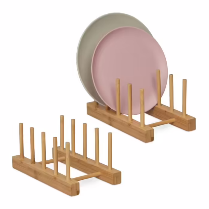 Relaxdays Waiter Stand for 4 Plates, 2-Piece Set