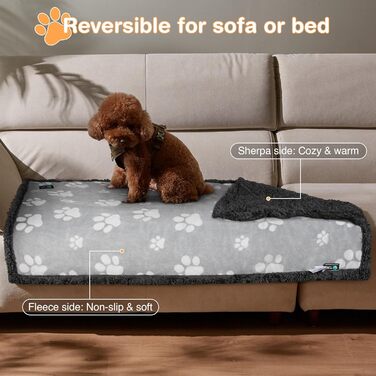 Водонепроникний килимок для собак Kritter Planet, 120x150 см, захист дивану/автомобіля, кучельна тканина, сірий колір