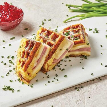 Електрична вафельниця PowerXL Waffle Star 13 см з антипригарним покриттям, для солодких та солоних вафель, овочевих, шоколадних, піца-вафель