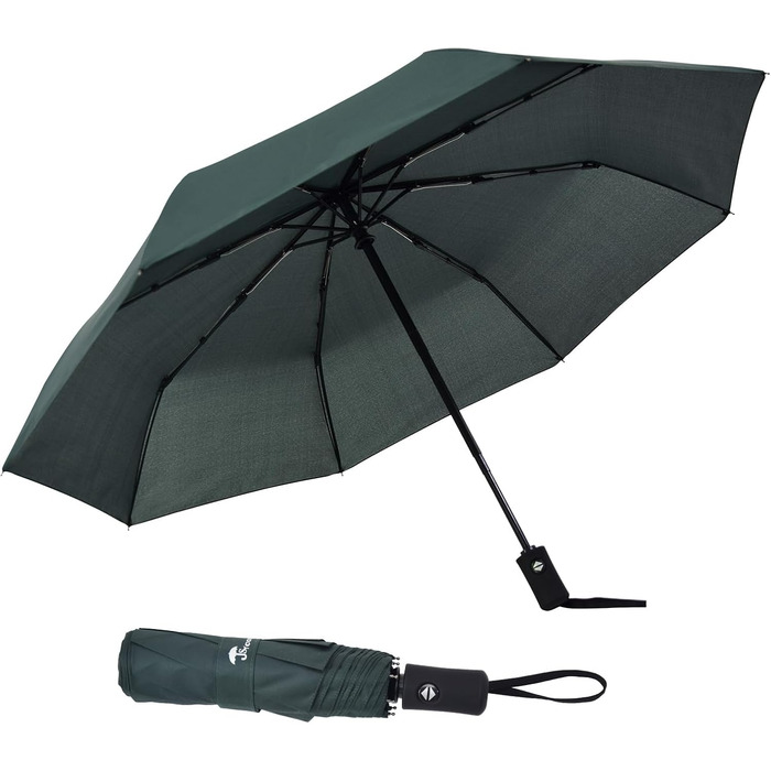 Компактний туристичний парасолька SY Winddicht: автоматичний, легкий, міцний (темно-зелений)